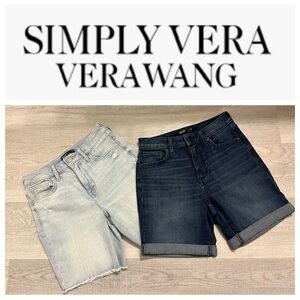 NWOT SIMPLY VERA VERA WANG Denim Shorts BUNDLE Women’s Size: 2